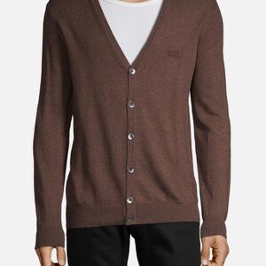 Hugo Boss Men's Chocolate Cardigan Sweater